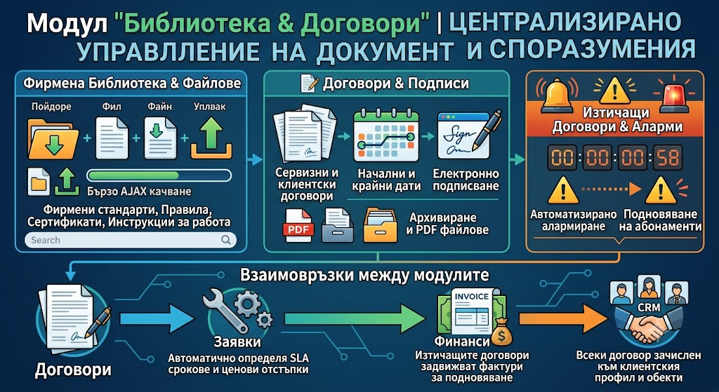Модул Библиотека & Договори